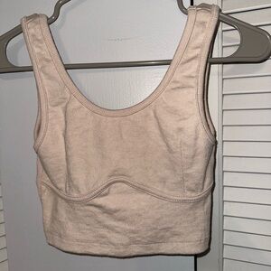 Signature 8 Ribbed scoop neck tank top